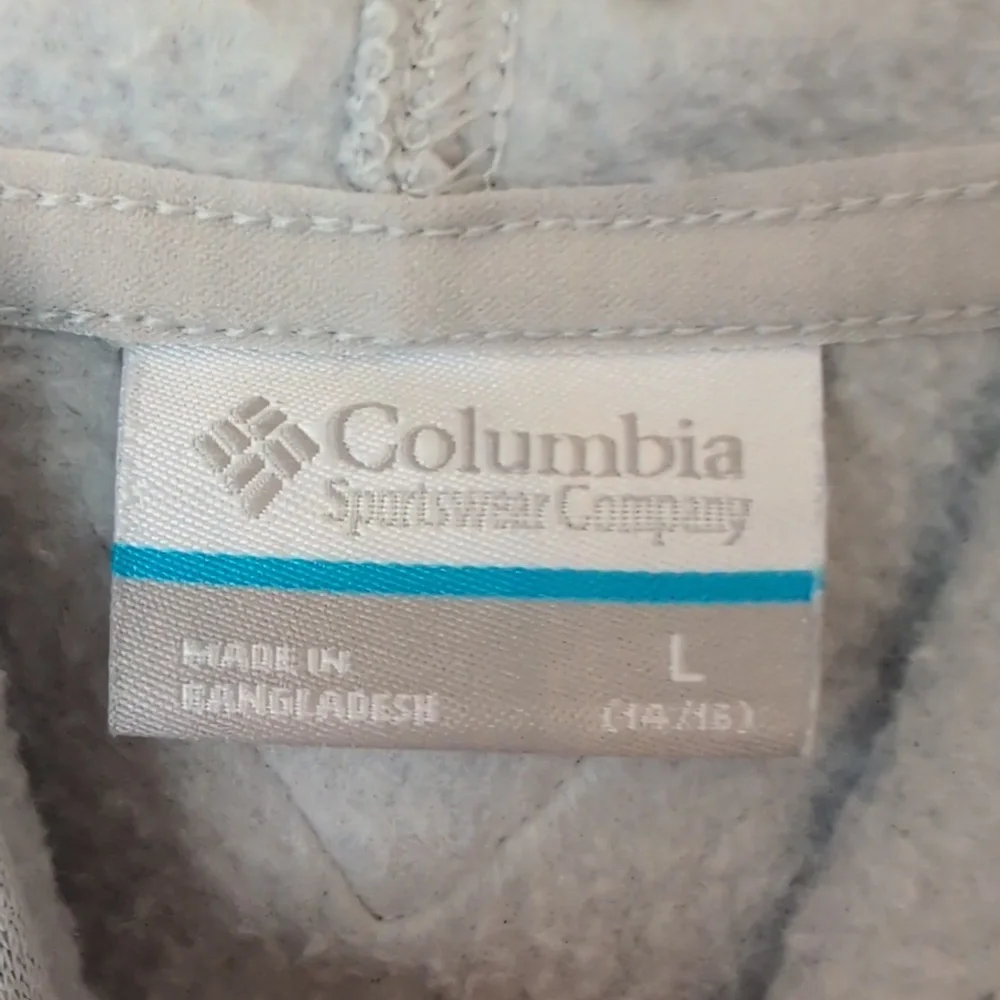 Boys Columbia PFG gray logo print hoodie size L(14/16) - Picture 6 of 6